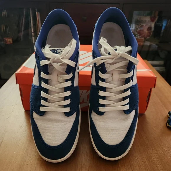 Nike Blue and White Sneakers - Picture 4 of 5